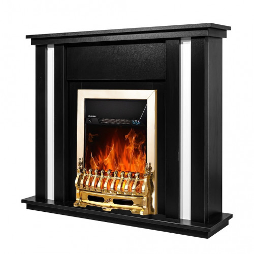 Cheminée électrique – Gustavo & Galileo Gold – 2000 W – Effet flamme & chauffage - ArtFlame