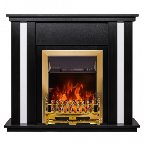 Cheminée électrique – Gustavo & Galileo Gold – 2000 W – Effet flamme & chauffage - ArtFlame