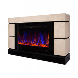 Cheminée électrique – Harmony & Adeli – 1500 W – Flamme multicolore – Bușteni & cristaux - ArtFlame