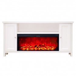 Cheminée électrique – Mozart & Tasmania – 1500W – Étagères de rangement – Télécommande de marque ArtFlame, référence: B9080700
