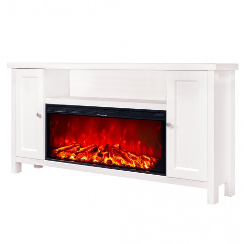 Cheminée électrique – Mozart & Tasmania – 1500W – Étagères de rangement – Télécommande - ArtFlame