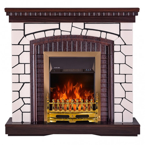 Cheminée électrique – Natali & Galileo Gold – 2000W – Télécommande – Design classique - ArtFlame