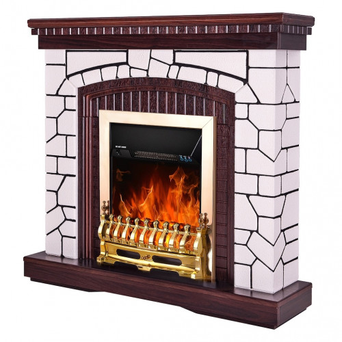 Cheminée électrique – Natali & Galileo Gold – 2000W – Télécommande – Design classique - ArtFlame