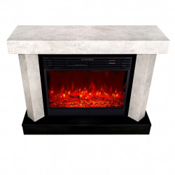 Cheminée électrique – Palermo & Mirabella – 1950W – Effet sonore – Design moderne blanc - ArtFlame