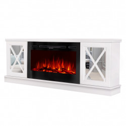 Cheminée électrique – Sorrento & Adeli – 1500W – blanc miroir - ArtFlame