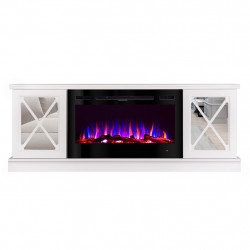 Cheminée électrique – Sorrento & Adeli – 1500W – blanc miroir - ArtFlame