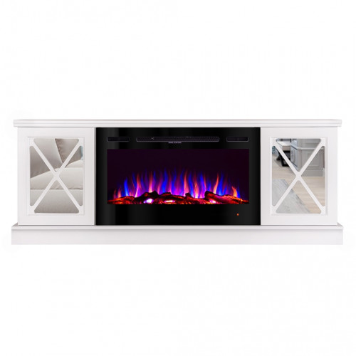 Cheminée électrique – Sorrento & Adeli – 1500W – blanc miroir - ArtFlame