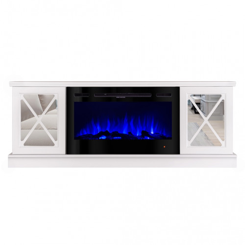 Cheminée électrique – Sorrento & Adeli – 1500W – blanc miroir - ArtFlame