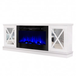 Cheminée électrique – Sorrento & Adeli – 1500W – blanc miroir - ArtFlame