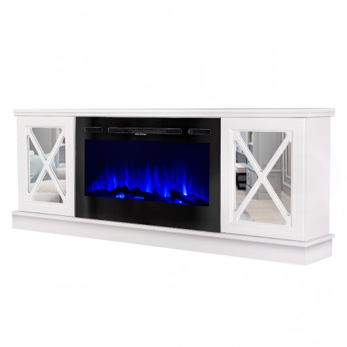 Cheminée électrique – Sorrento & Adeli – 1500W – blanc miroir - ArtFlame