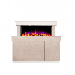 Cheminée électrique – Stefania & Dalas – 1500W – Blanc - ArtFlame