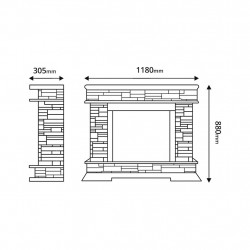 Cheminée électrique – Stone & Lorance color – 1500W – Effet pierre - ArtFlame