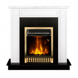 Cheminée électrique – Adam & Gala Gold blanc – 2000 W – flamme orange + timer de marque ArtFlame, référence: B9082200