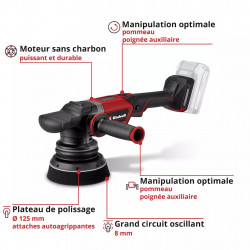 Polisseuse excentrique sans fil – CP-EP 18/125 Li BL-Solo Professional - EINHELL