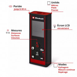 Télémètre laser – TC-LD 60 R - EINHELL