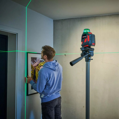 Adaptateur laser 1/4” pour trépied Einhell – Inclinaison réglable et niveau à bulle intégré - EINHELL 