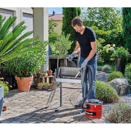 Aspirateur à cendres – 800 W – 170 mbar – Cuve métal 18 L – Tuyau 1 m – Filtration double - EINHELL