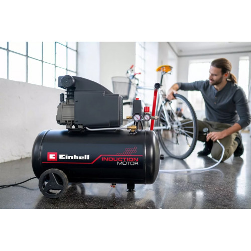 Compresseur d’air – TC-AC 270/50/10 – 1800 W – Cuve 50 L – 10 bar – Moteur à induction – Transportable - EINHELL 