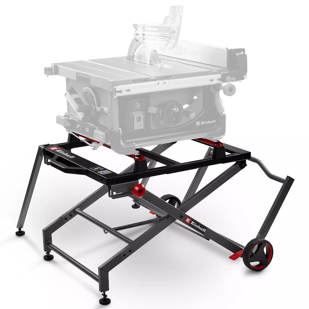 Support pour scie circulaire ? E Stand TSS ? Acier ? Hauteur réglable 57 à 62 cm ? Charge max. 200 kg ? Repliable ? Roulettes intégrées - vue 10