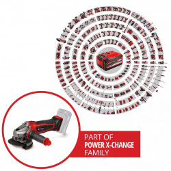 Meuleuse d’angle sans fil – TE-AG 18/125-2 Li – Ø 125 mm – 18 V – 8 500 tr/min – Solo – Profondeur 33 mm – Poignée 2 positions - EINHELL 