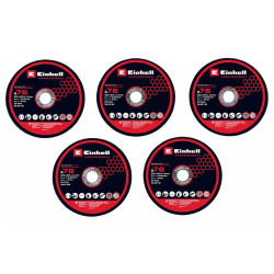 Kit de 5 disques de coupe fins – 76 mm – Métal – Alésage 10 mm - EINHELL