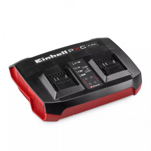Chargeur double rapide – Power X-Twincharger 4A - 18 V - 2 ports - LED - recharge simultanée - EINHELL
