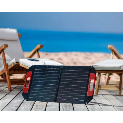 Panneau solaire pliable – 40 W - XT60 - USB-A & USB-C - IPX4 - pour station TE-ES 18/150/1 Li-C - EINHELL 