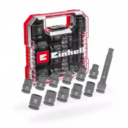 Jeu de douilles à impact – 12 pièces – 1/2” – 10 à 21 mm + rallonge 125 mm – acier CrMo de marque EINHELL , référence: B9093100