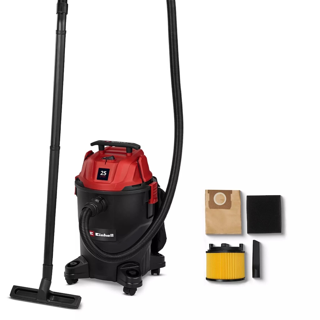 Einhell Aspirateur eaux et poussières TC VC 2555 capacité d’aspiration 180 mbar cuve inox 25 avec filtre et buse - vue 3