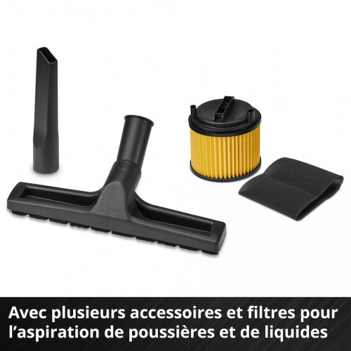 Aspirateur eau et poussières – TC-VC 2555 – 850 W – Cuve plastique 25 L – Fonction soufflage - EINHELL