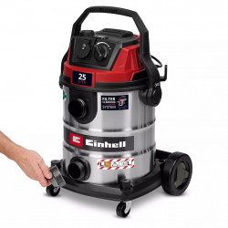Aspirateur eau et poussières – TE-VC 2580 SACL – 1100 W – Cuve inox 25 L – Filtre HEPA – Classe L - EINHELL