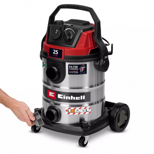 Aspirateur eau et poussières – TE-VC 2580 SACL – 1100 W – Cuve inox 25 L – Filtre HEPA – Classe L - EINHELL