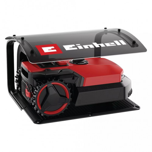 Abri pour robot-tondeuse – Toit en plastique et support acier – 51 x 60 x 37 cm – 6 fixations incluses - EINHELL 