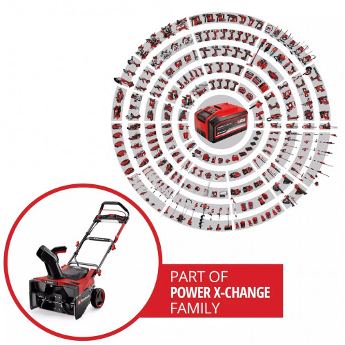 Fraise à neige sans fil – GP-ST 36/53 Li E BL-Solo – 36 V – Largeur 53 cm – Éjection réglable 220° – Moteur Brushless – Sans bat - EINHELL