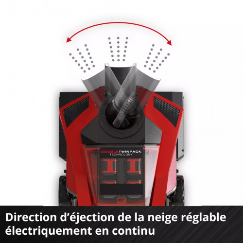 Fraise à neige sans fil – GP-ST 36/53 Li E BL-Solo – 36 V – Largeur 53 cm – Éjection réglable 220° – Moteur Brushless – Sans bat - EINHELL