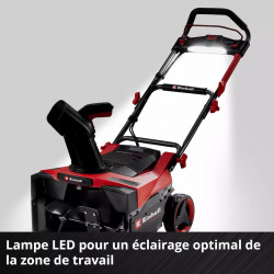 Fraise à neige sans fil – GP-ST 36/53 Li E BL-Solo – 36 V – Largeur 53 cm – Éjection réglable 220° – Moteur Brushless – Sans bat - EINHELL