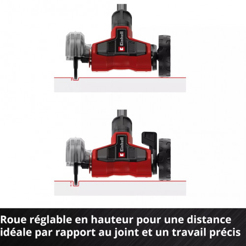Nettoyeur de joints sans fil – GE-CC 18/110 Li E-Solo – 18 V – Variateur électronique – Capot de protection – Manche télescopiqu - EINHELL 
