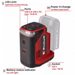 Station d'énergie portable – TC-ES 18/150/1 Li-Solo – 18V – Power X-Change – Einhell - EINHELL 
