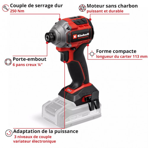Visseuse à chocs sans fil – TP-CI 18/250-C Li BL - 18 V - Brushless - 250 Nm - 3 vitesses - EINHELL