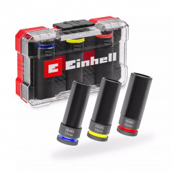Jeu de douilles à impact – 3 pièces – 1/2” – 17/19/21 mm – avec protection jantes – acier CrMo - EINHELL 