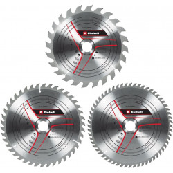 Jeu de lames de scie circulaire carbure – Ø254 x 30 x 3,2 mm – 24, 42, 60 dents de marque EINHELL , référence: B9094100