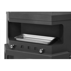 Poêle à bois d’angle - LINAM noir - 10,6 kW - 170 m³ - Classe A - Design panoramique et haut rendement de marque Eider Biomasa, référence: B9094400