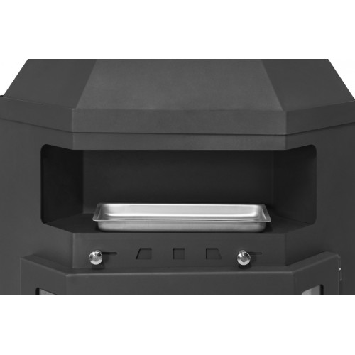 Poêle à bois d’angle - LINAM noir - 10,6 kW - 170 m³ - Classe A - Design panoramique et haut rendement - Eider Biomasa