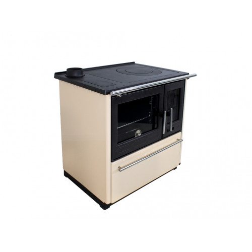 Poêle à bois d’angle 10 kW –  COCINA 170 m³ – Rendement 80 % – Sortie Ø130 mm – Classe énergétique A – Acier – Avec espace de ra - Eider Biomasa