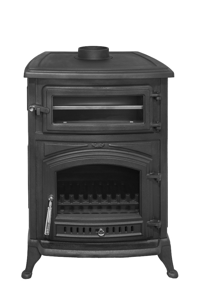 Poêle à bois en fonte avec four ANTARES IRON HORNO 18 kW Moderne Ecodesign Classe A - vue 2