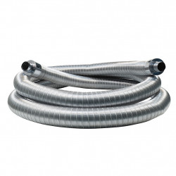 Conduit flexible isolé – Longueur 4 m – Ø100 mm - Double paroi inox laine minérale de marque Joncoux, référence: B9096300