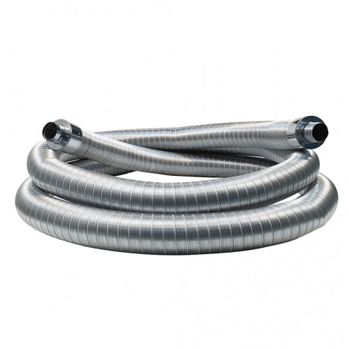Conduit flexible isolé – Ø100/166 mm – Longueur 7 mètres – Double peau inox 316L – Isolant laine 25 mm – Extérieur aluminium - Joncoux