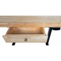 Établi électrique réglable – WB150ELIFT_230V – 1365 x 500 mm – 40 kg – 1 tiroir - Holzmann