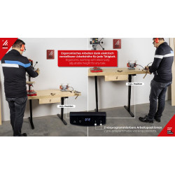 Établi électrique réglable – WB150ELIFT_230V – 1365 x 500 mm – 40 kg – 1 tiroir - Holzmann
