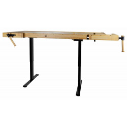 Établi bois hauteur réglable électriquement – WB210ELIFT_230V – 1885 x 615 mm – 70 kg – 2 presses - Holzmann